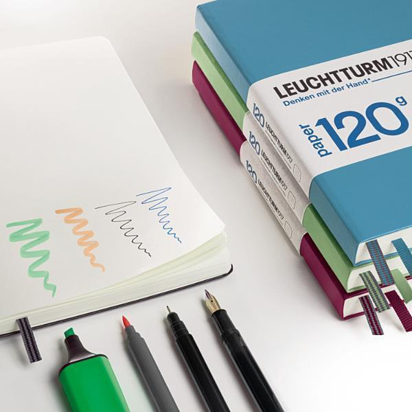 Leuchttrum 1917 Superior Paper Edition 120 g/m² Sert Kapak, A5, Noktalı Sage 363537