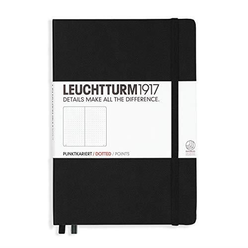 Leuchttrum 1917 Medium(A5) Sert Kapak, 251 Numaralandırılmış Noktalı Sayfa Defter Black 329398