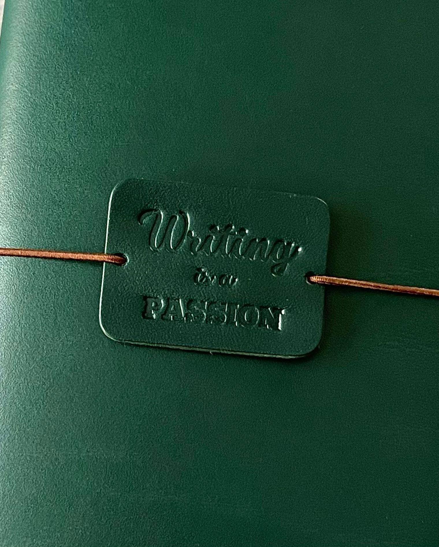 Aegean  Leather Deri Defter Lastiği Yeşil