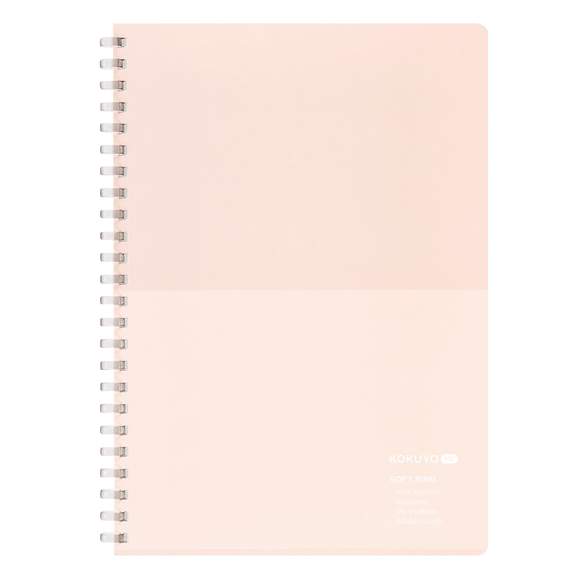 Kokuyo Me Limited Edition 2024 50 Yaprak, Soft Ring Telli, 5 mm Kareli, A5 Defter Bright Sand