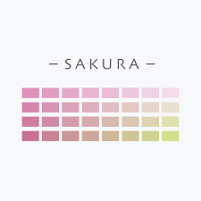 Iromekuri Color Sample Book-Style Sticker Seti sakura