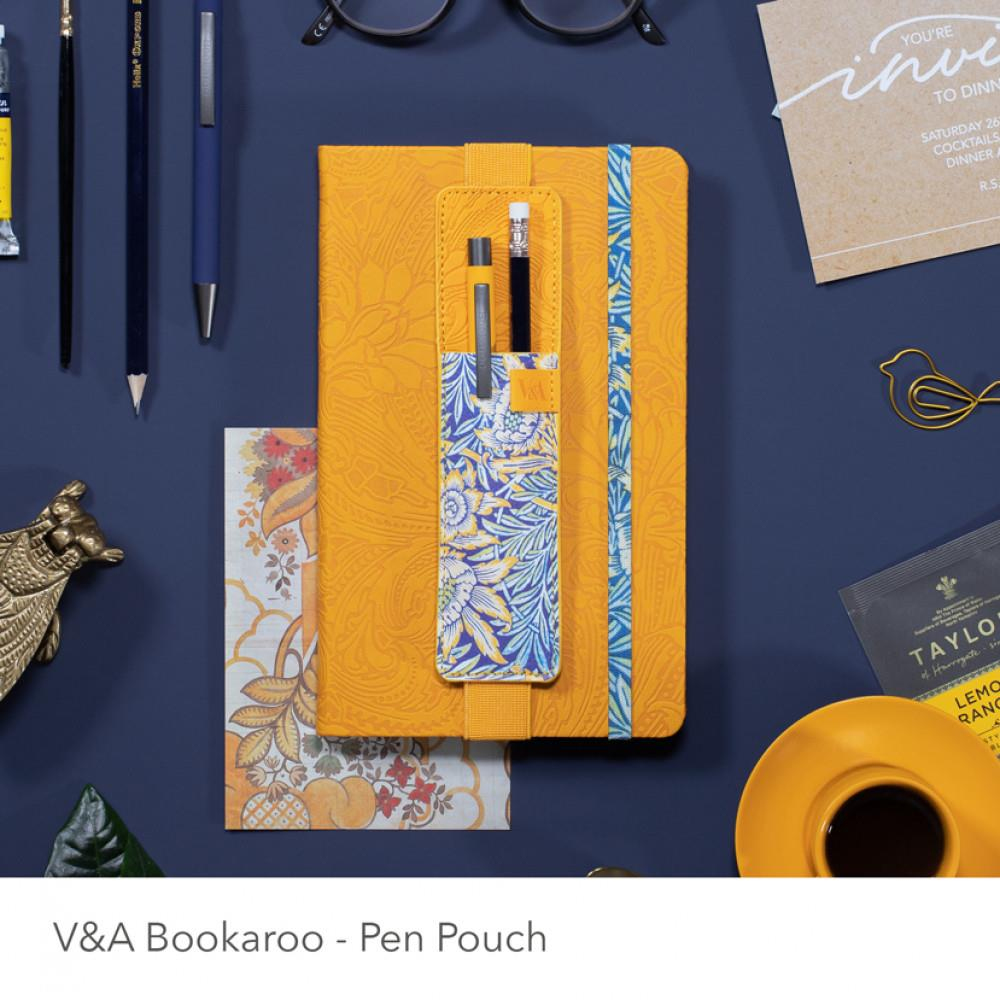 If Bookaroo Pen Pouch Sarı Çiçekli Lastikli Kalemlik
