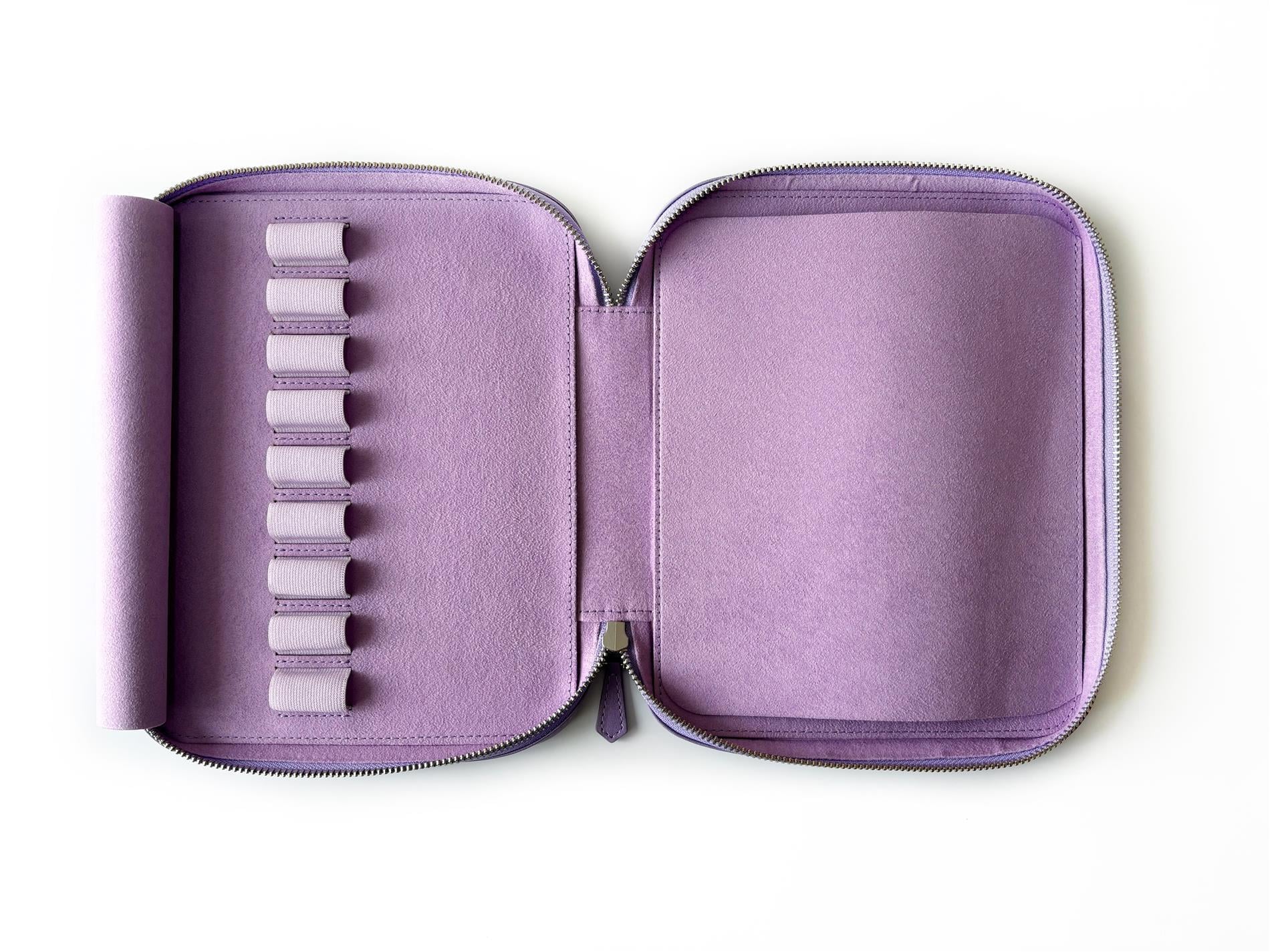 Eng Leather Light Lavender 18'li Deri Kalem Kılıfı