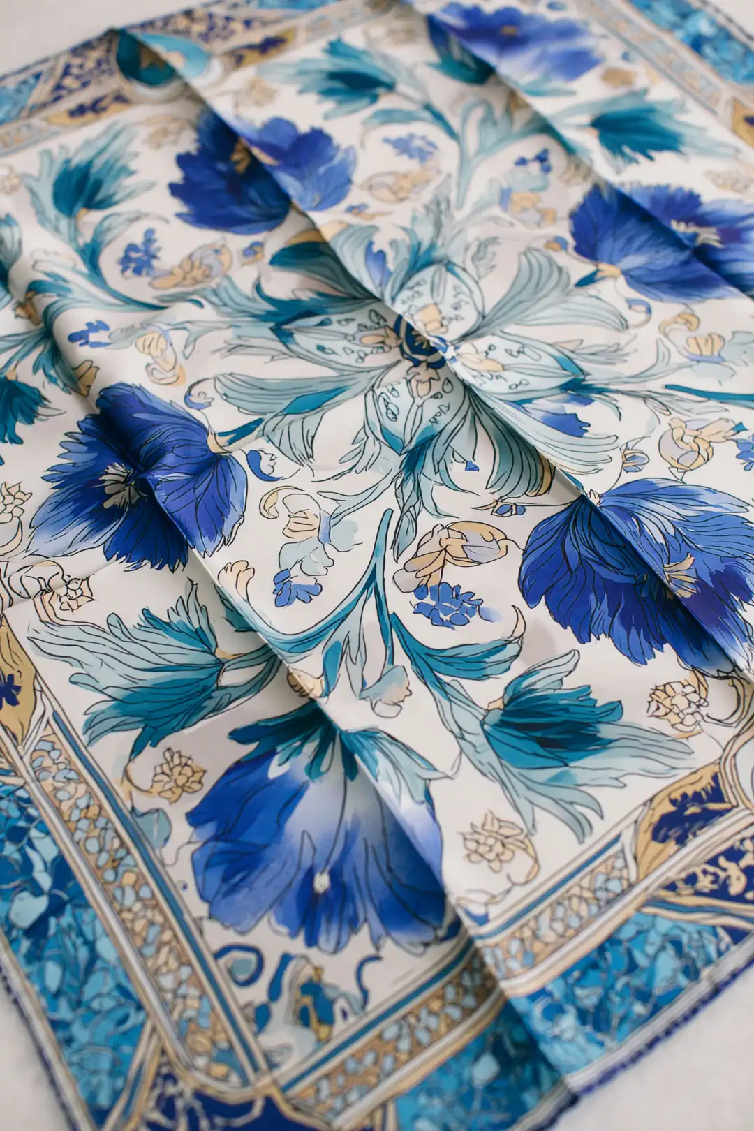 Bleu d’Anatolie İpek Fular