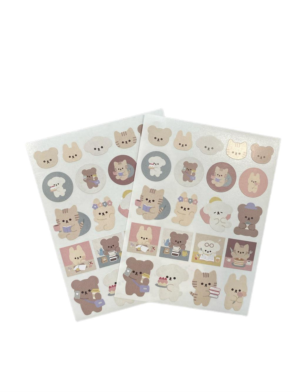 Baby Dogs and Cats Sticker Set