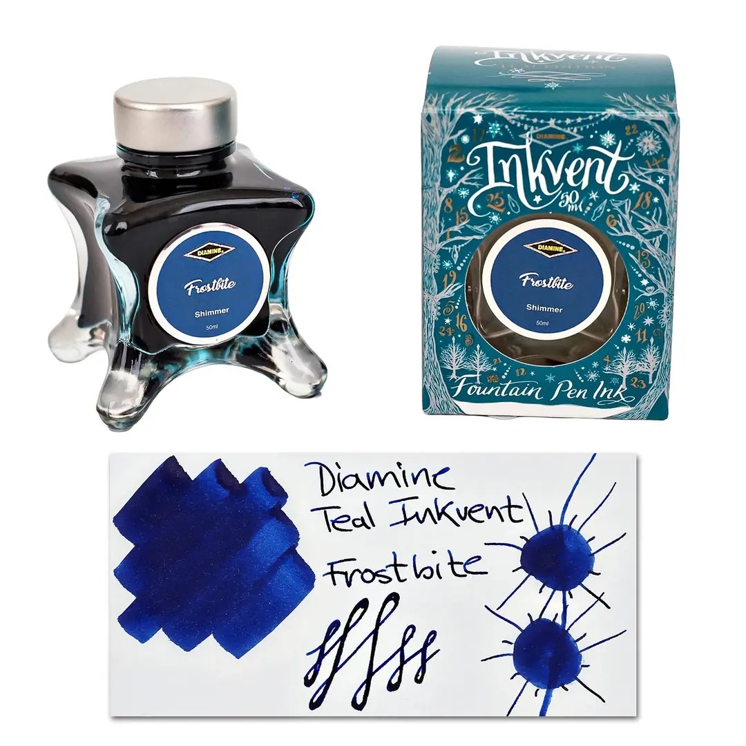 Diamine Inkvent Teal Calender Frostbite Shimmer Mürekkep