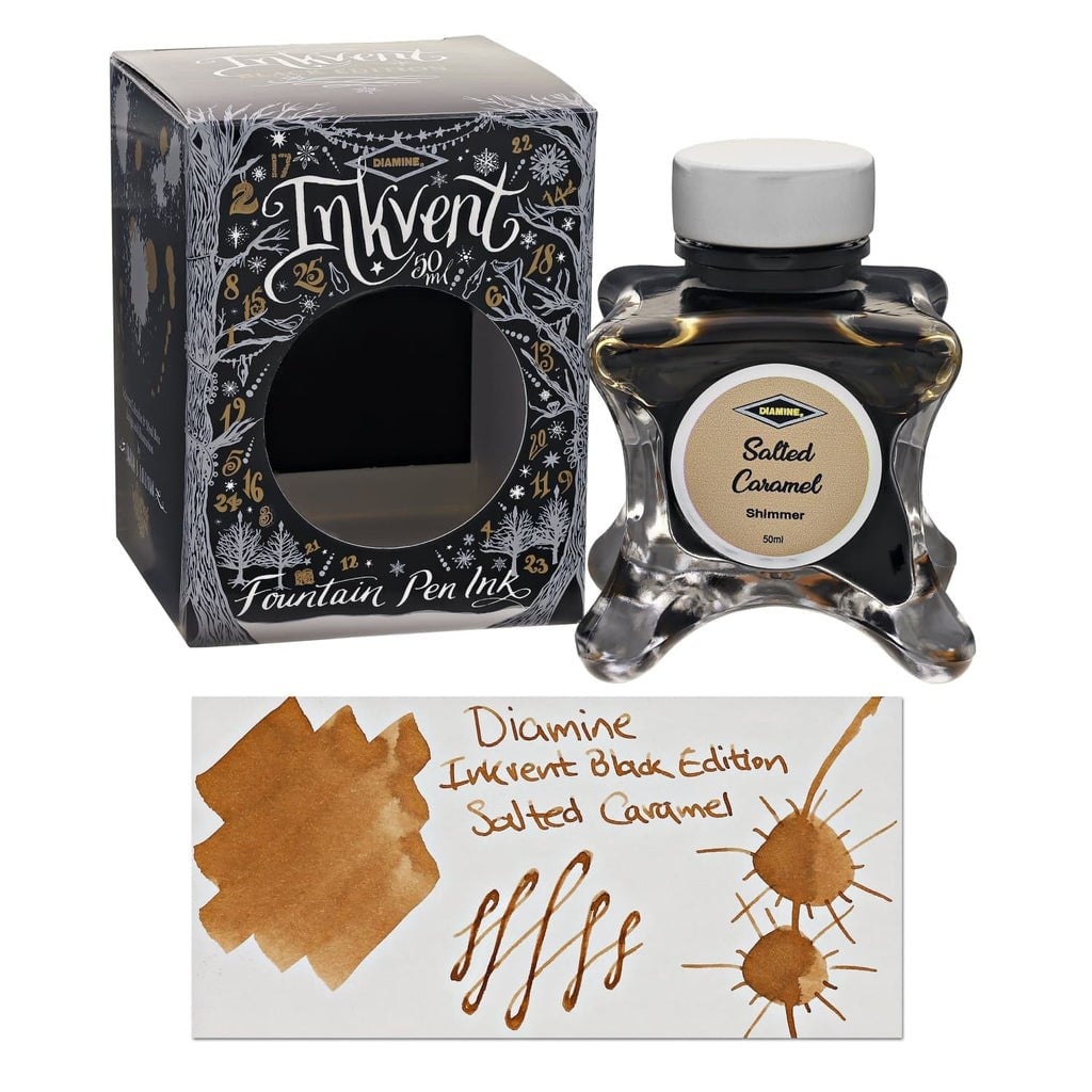 Diamine Inkvent Black Edition Collection Şişe Mürekkep 50ml Salted Caramel