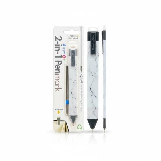 Flexilight Pen Bookmark Marble With Refills - Kalem Kitap Ayracı Mermer (Yedek Kartuşlu)