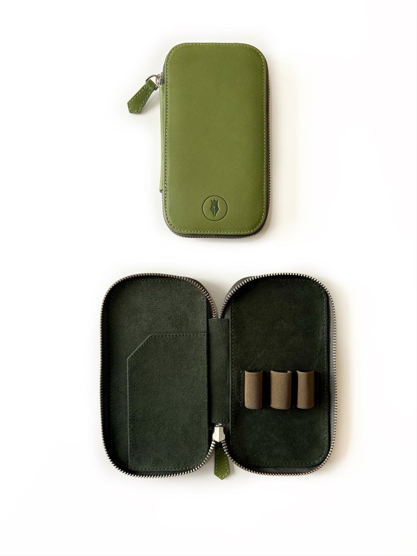 Eng Leather 3'lü  Deri Kalem Kılıfı  Sping Green