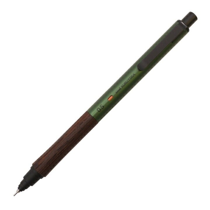 Mitsubishi Pencil Kurutoga Wood 0.5mm  Forest Green