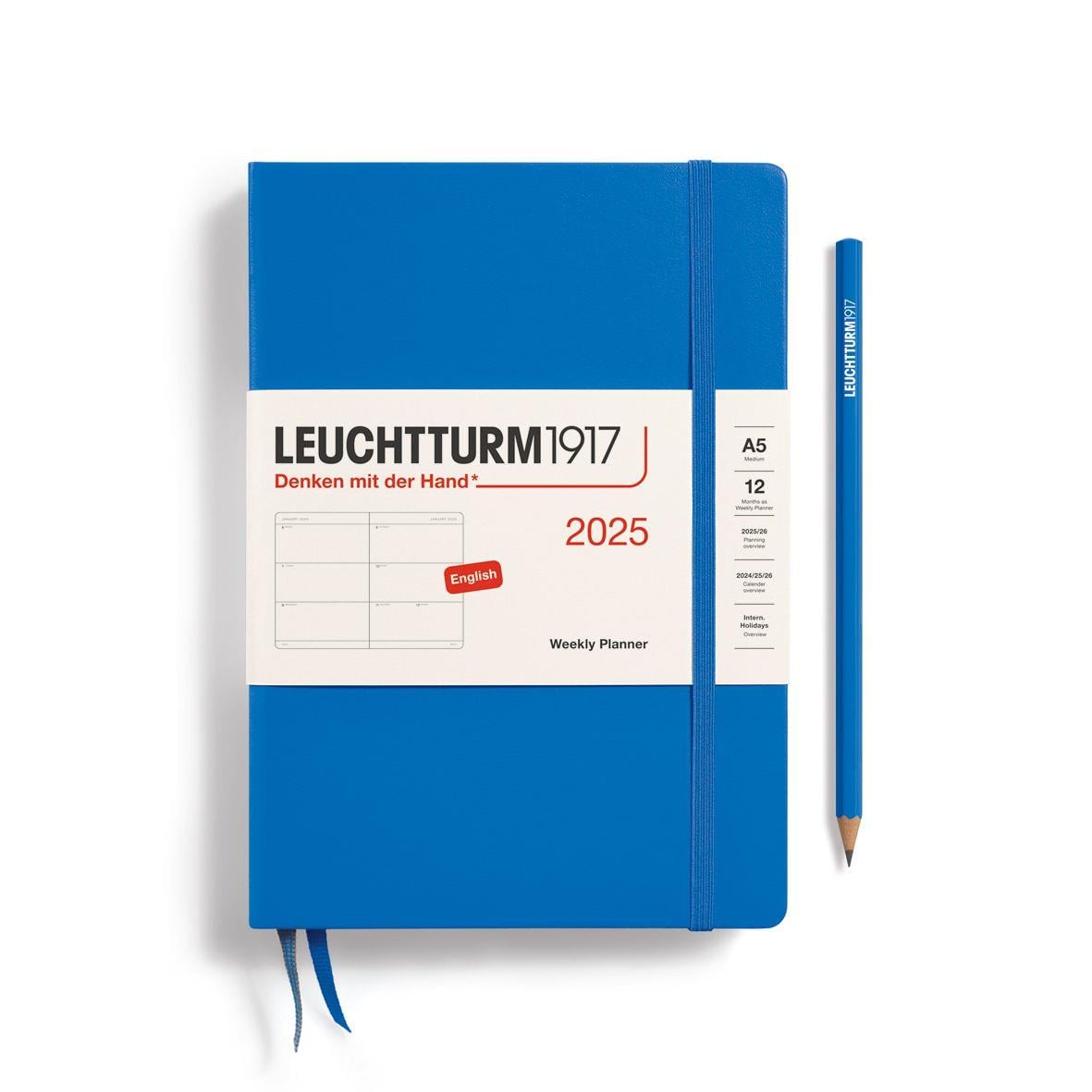 Leuchtturm1917 2025 Haftalık Planlayıcı, Orta Boy (A5), 144 Sayfa, İngilizce, Sky 370774
