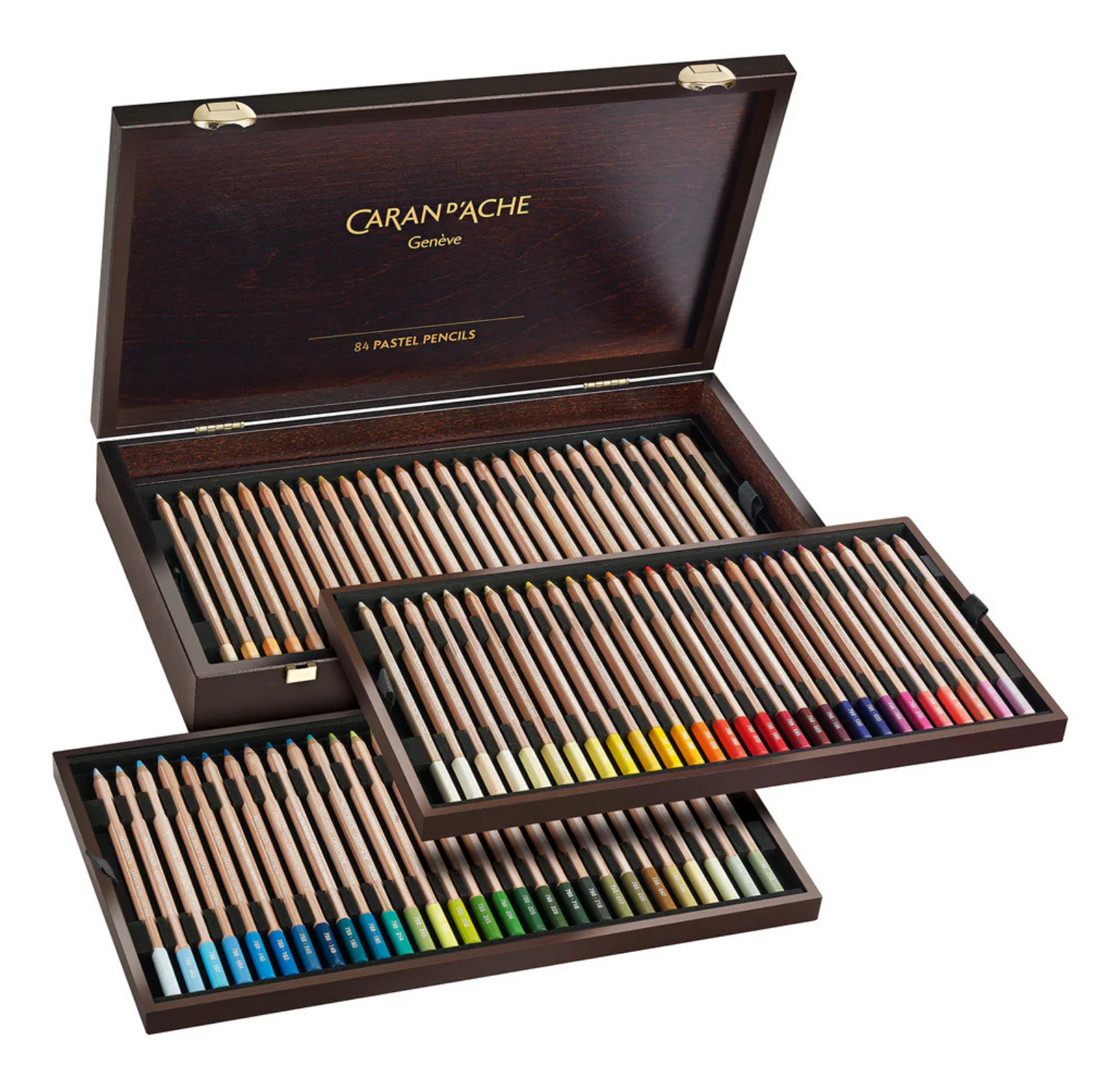 Caran d'Ache Pastel Pencils 84 Renkli Pastel Boya Kalemi Ahşap Kutu Seti 788-484