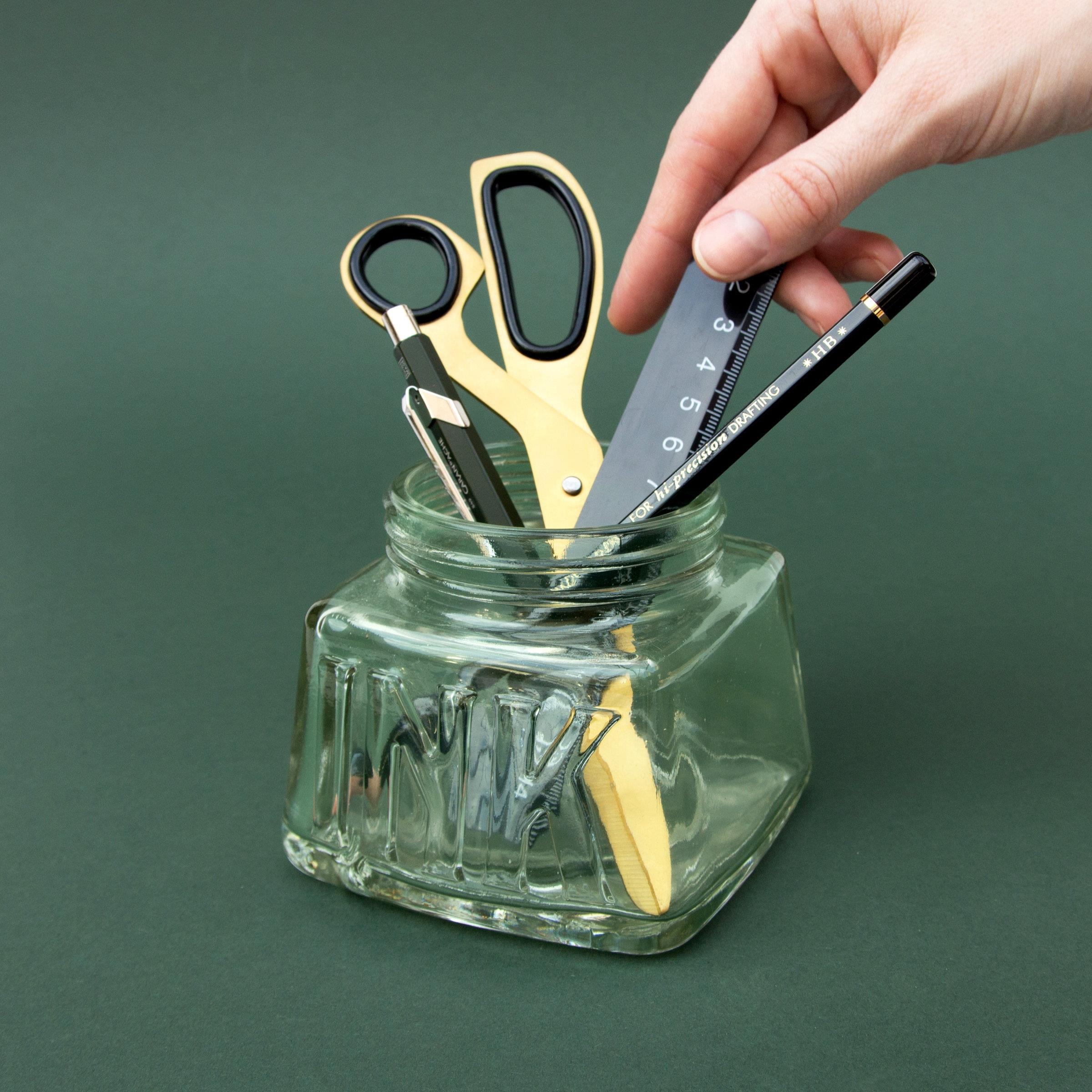 Suck Uk Inkwell Desk Tidy  Cam Masaüstü Kalemlik