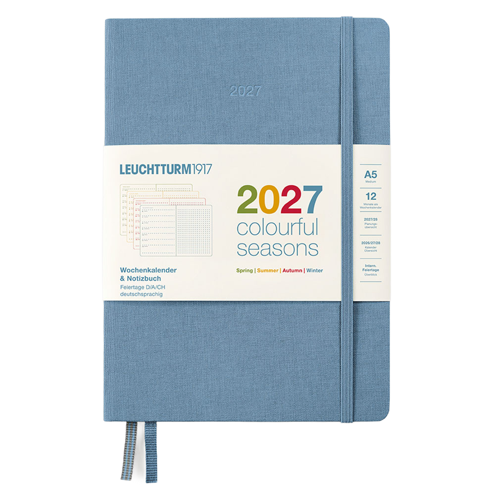 Leuchtturm1917 Planner 2027 - 12M Colourful Seasons Haftalık Planner & Notebook Medium A5 2027 Noktalı İngilizce 400371