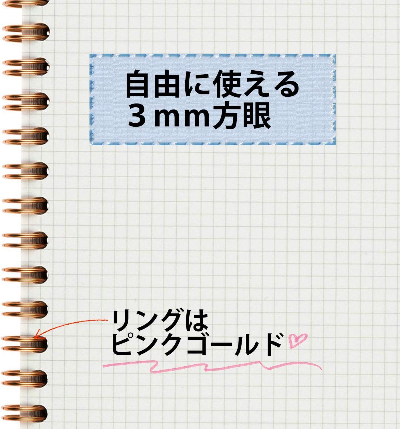 Maruman Septcouleur Lab N769-08 Spicy Coral Pink Telli ve Kareli Japon Defteri
