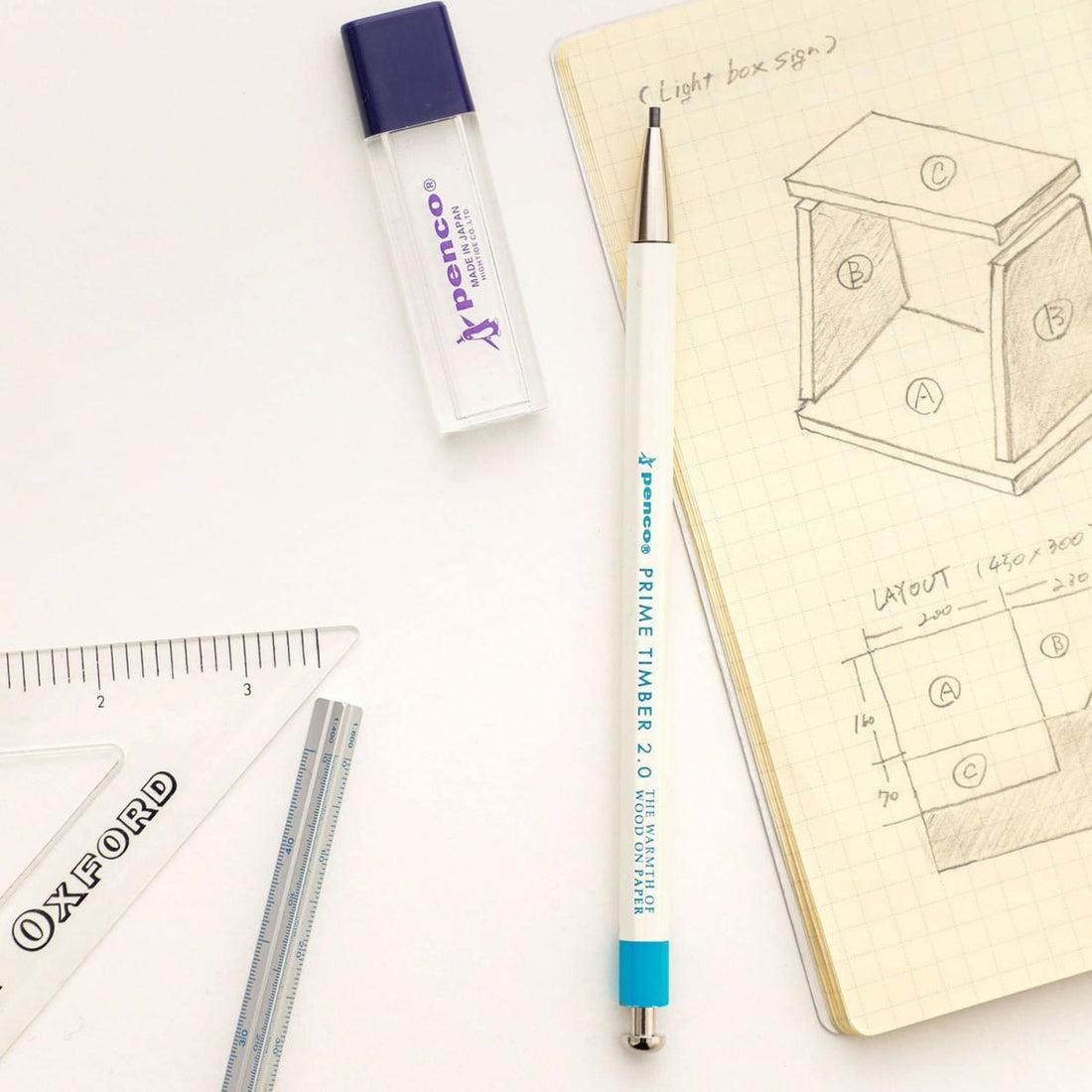Penco Prime Timber 2.0 mm Pencil & Sharpener Set Mekanik Uçlu Kalem ve Kalemtraş Seti