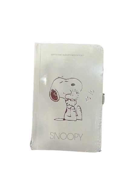 Gıpta Sert Kapaklı 9x14 cm 80 Sayfa Çizgisiz Defter Snoopy Gri