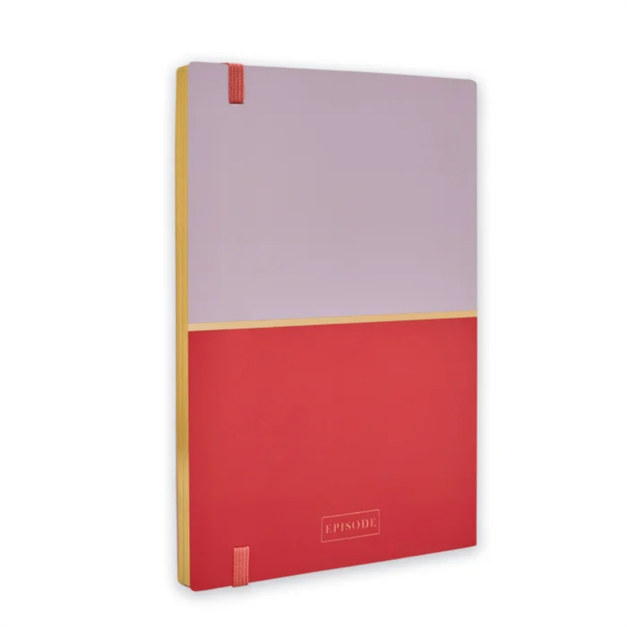 Episode Colorblock Duo Lilac Cherry A5 Perfect Bound Defter