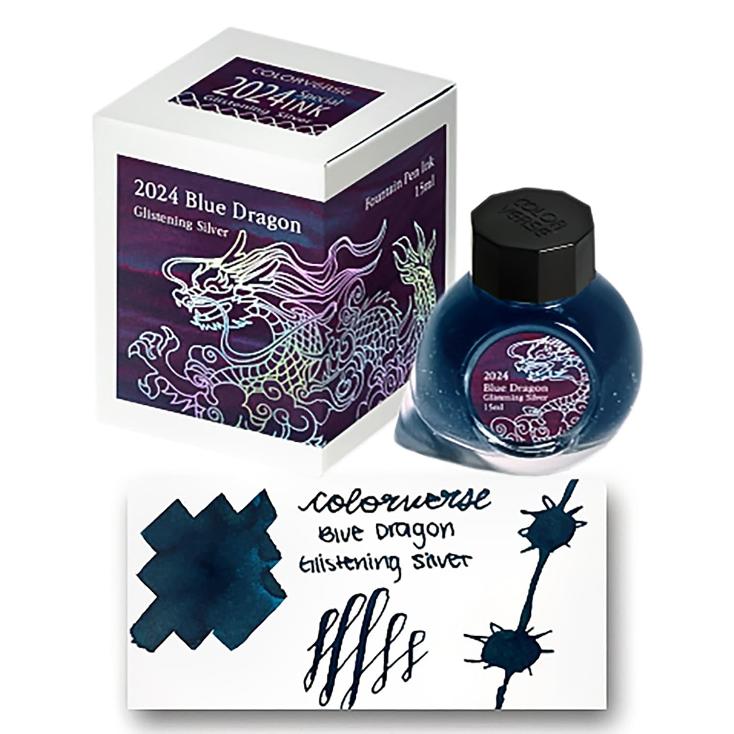 Coloverse 2024 Blue Dragon glistening Silver (15ml) Mürekkep