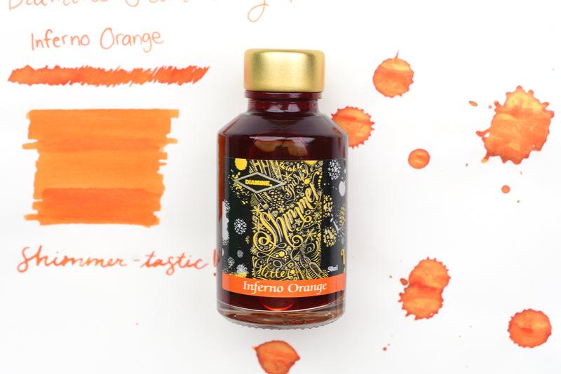 Diamine Ink Shimmering Mürekkep Inferno Orange
