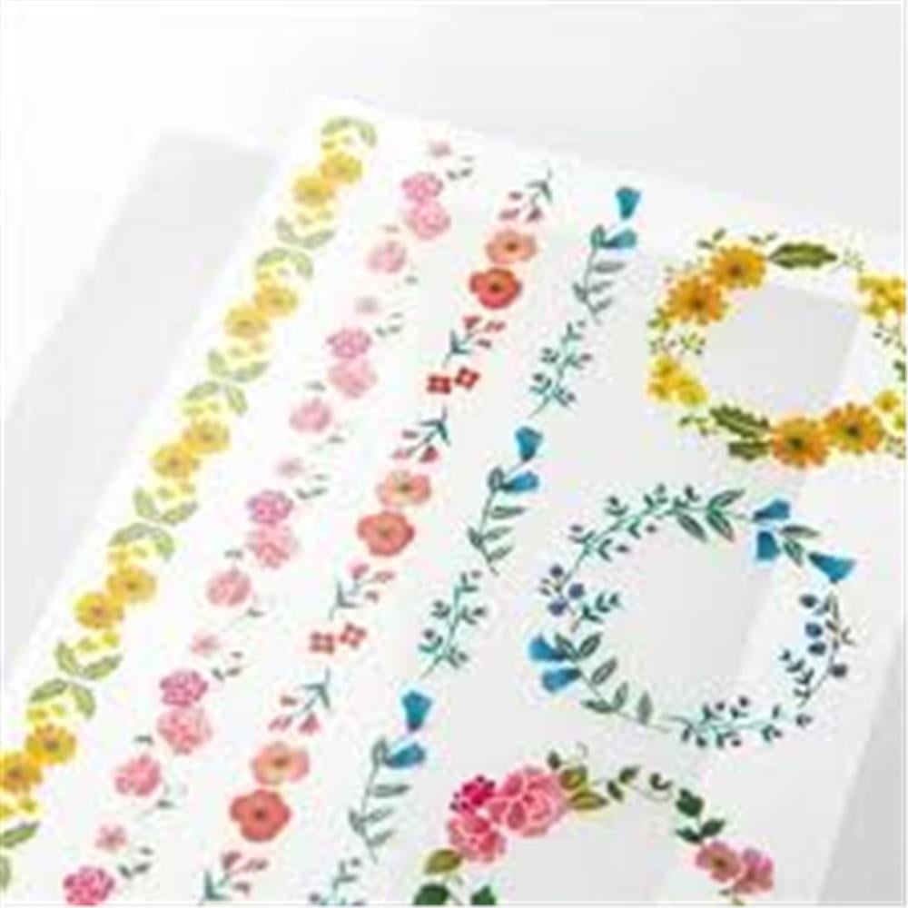 Midori sticker transfer motif wreath pattern