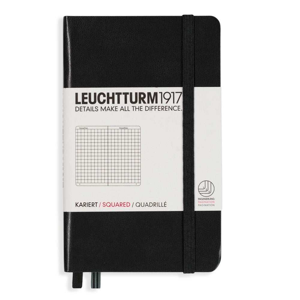 Leuchtturm1917 Not Defteri Orta Boy (A5), Yumuşak Kapak, 123 Numaralandırılmış Sayfa, Düz, Black 318651