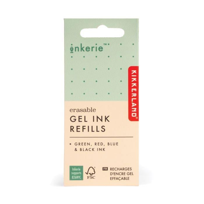 Kikkerland Erasable Ink Refill Silinebilir Kalem Yedeği 4'lü Set