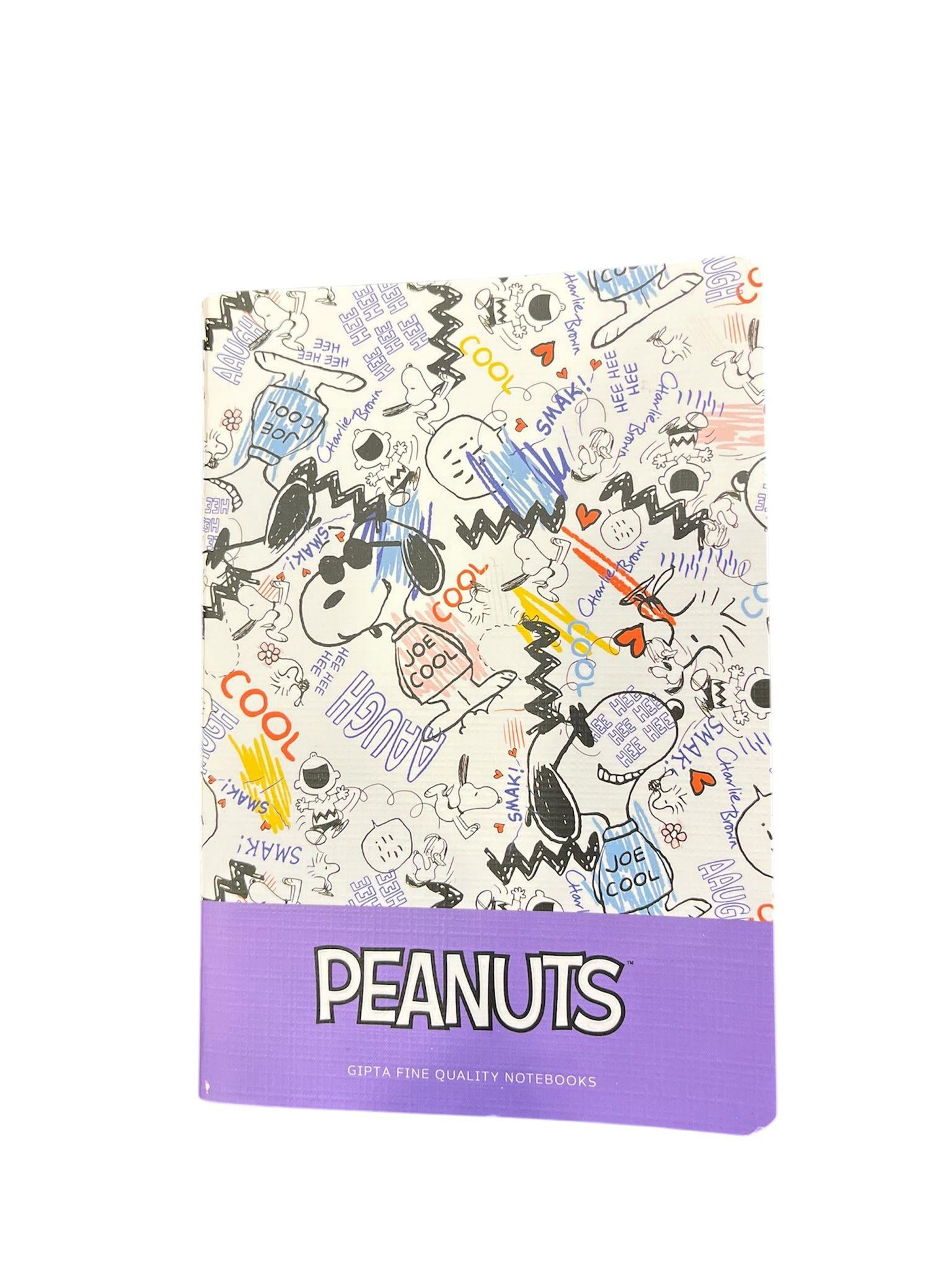 Gıpta 7311 Snoopy Terzi Dikişli A6 Karton Kapak Defter 80 Yaprak Çizgili Grafiti Mor