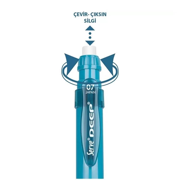 Serve Deep Earth Tones Mekanik Kurşun Kalem 0.7 mm Mavi - Ocean Blue