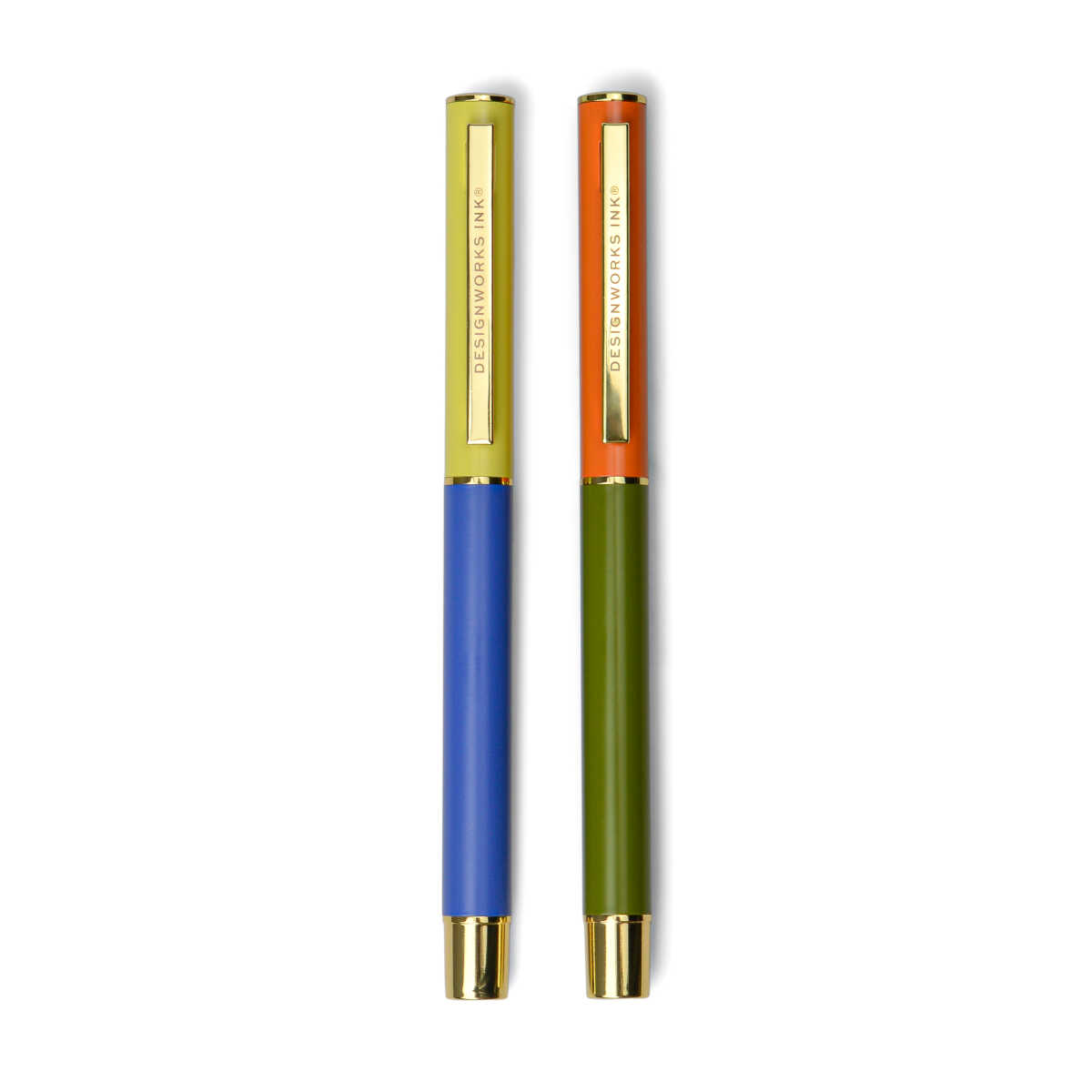 DesignWorks Colour Block İkili Tükenmez Kalem Seti Army Green & Cobalt