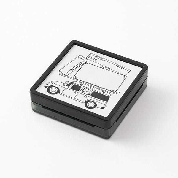 Midori Paintable Penetration Stamp Damga - Large Size - Travelling 35391006