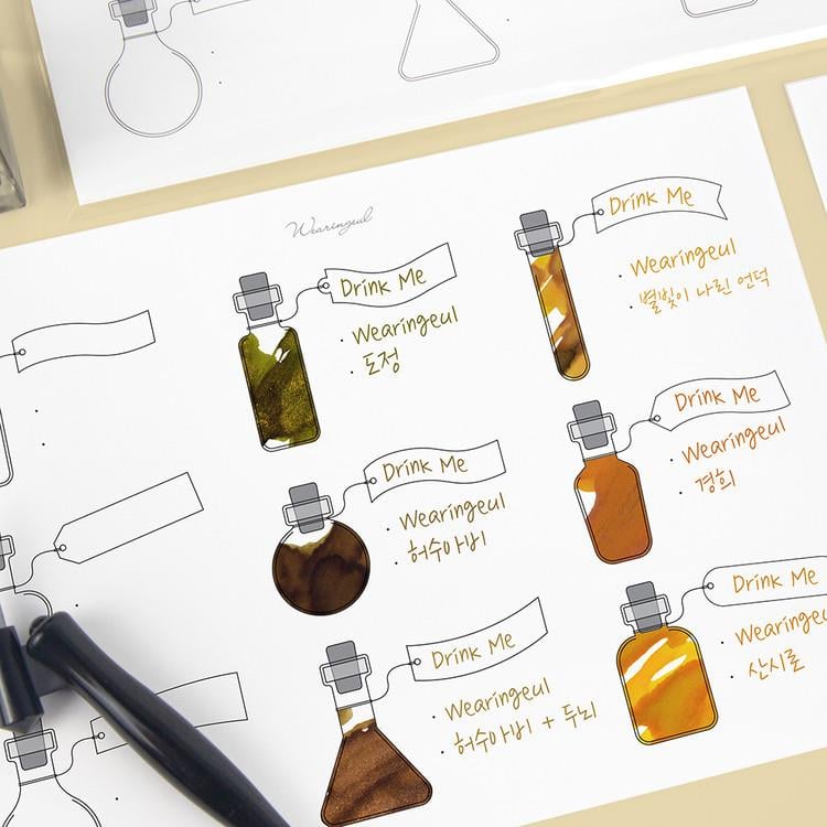 Wearingeul Alice's Potion Ink Color Swatch - Mürekkep Deneme Kağıtları