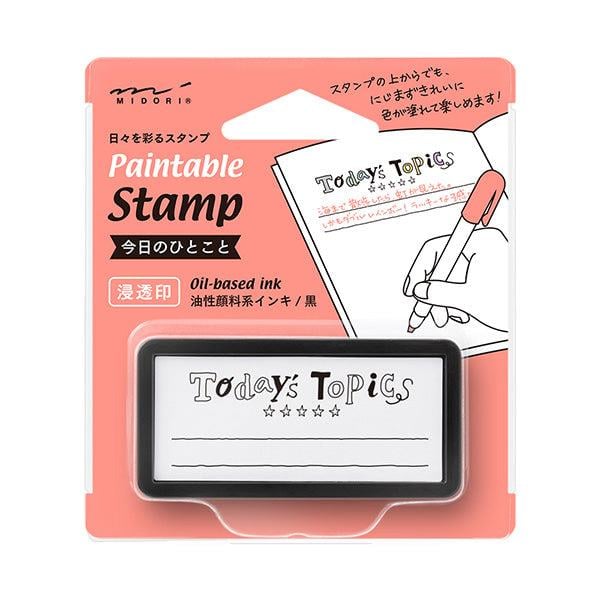 Midori Paintable Penetration Stamp Damga - Half Size - Today's Topic 35510006
