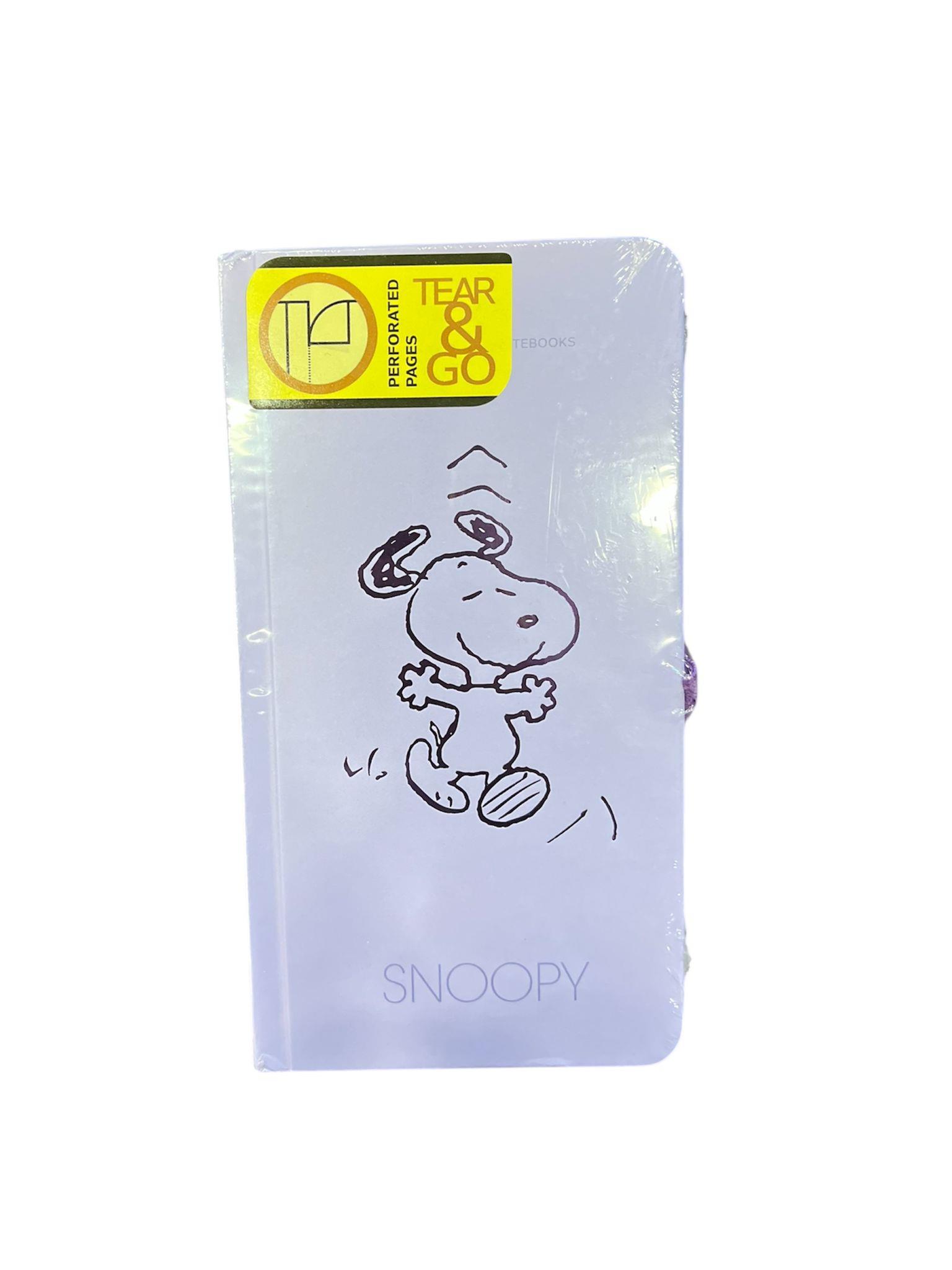 Gıpta Sert Kapaklı 9x17 cm 80 Sayfa Çizgisiz Defter Snoopy Mavi