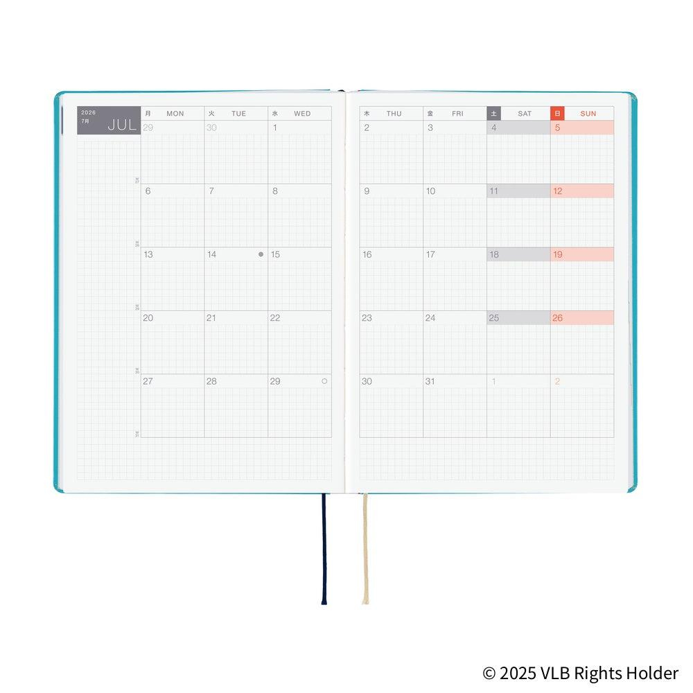 Hobonichi Techo Ajanda HON - A5 English - Virginia Lee Burton: The Little House - 2026 Jan Start