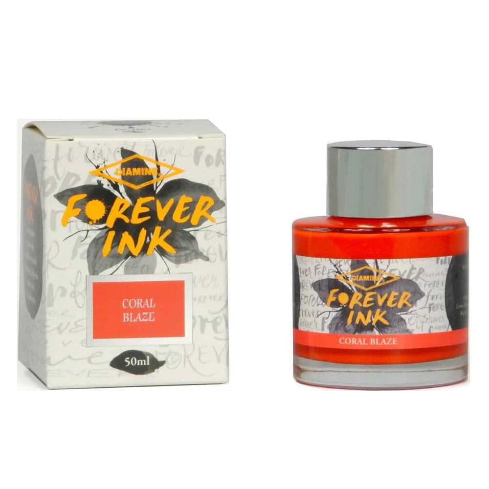 Diamine Forever Permanent & Waterproof Pigment Şişe Mürekkep 50ml Coral Blaze