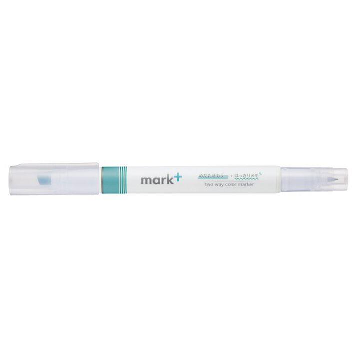 Kokuyo Mark+ Çift Taraflı ( Fosforlu ve Fineliner) Kalem Green/Blue ( Turkuaz)