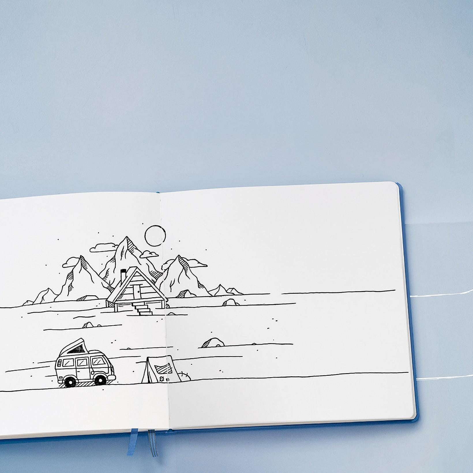 Leuchtturm1917 Sketchbook  Landscape Medium A5 112 pages 210 x 145 mm Lemon 362368