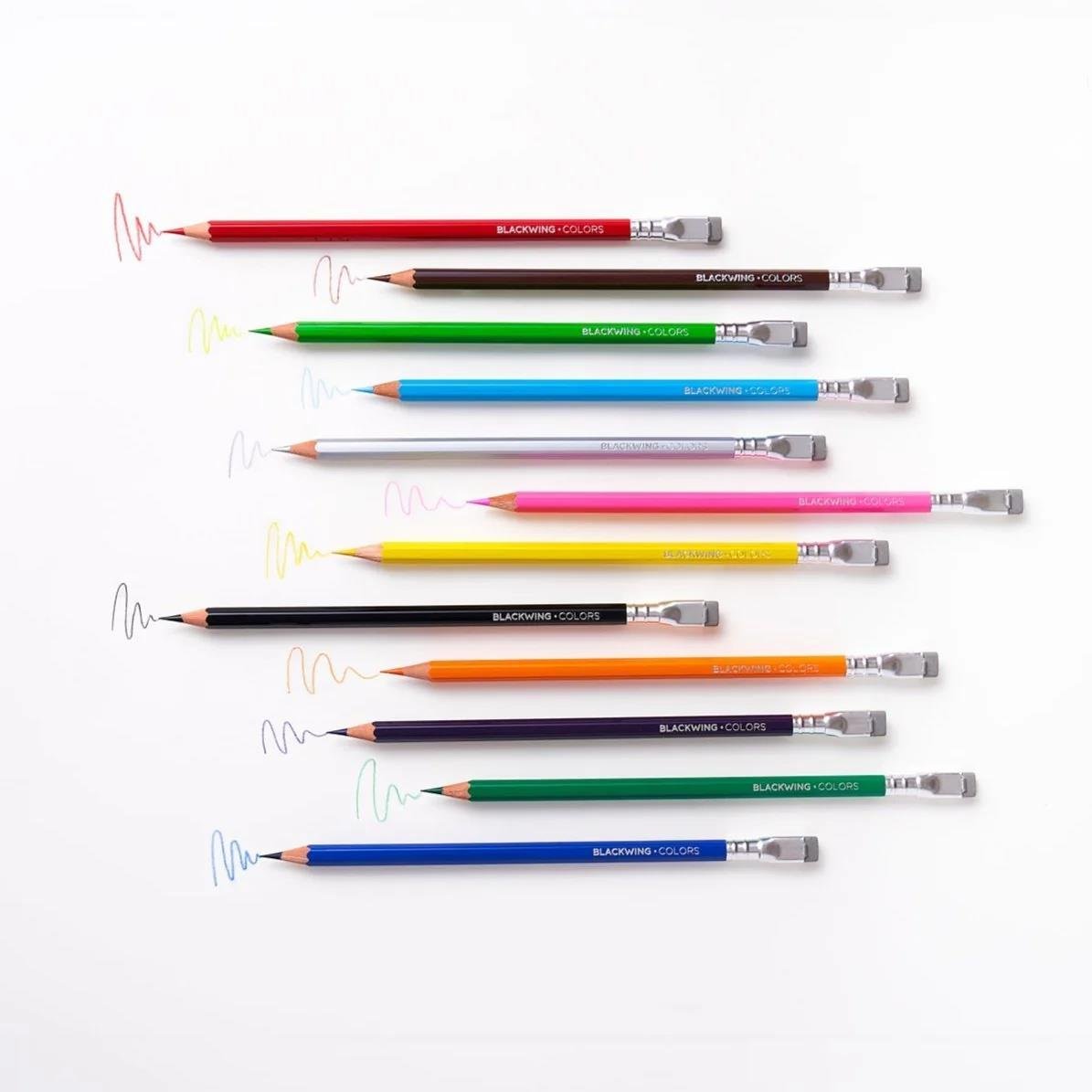 Palomino Blackwing Colors Silgili Ahşap Gövdeli 12'li Kalem Seti 