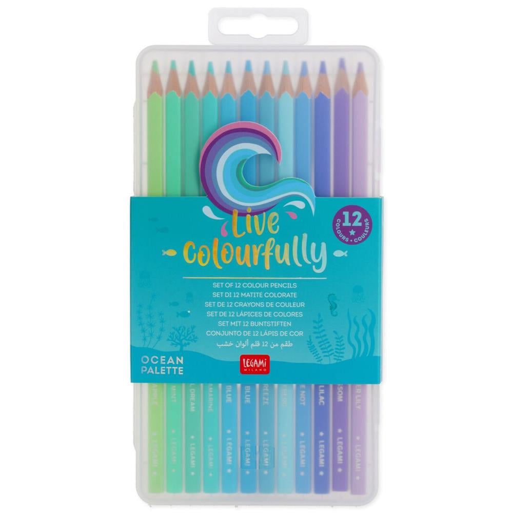 Legami Live Colourfully 12'li Renkli Kalem Seti Okyanus