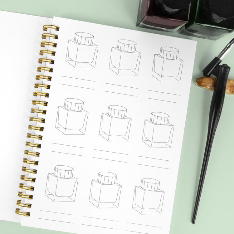 Wearingeul Ink Color Swatch Notebook A5 (Impression)  - Mürekkep Deneme Defteri A5 Boyut