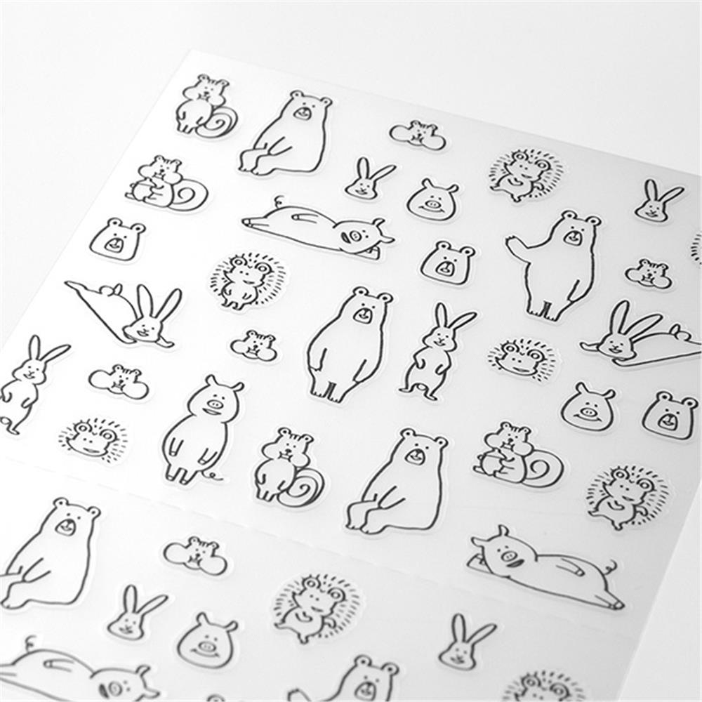 Midori sticker  Talking  forest animal patterns