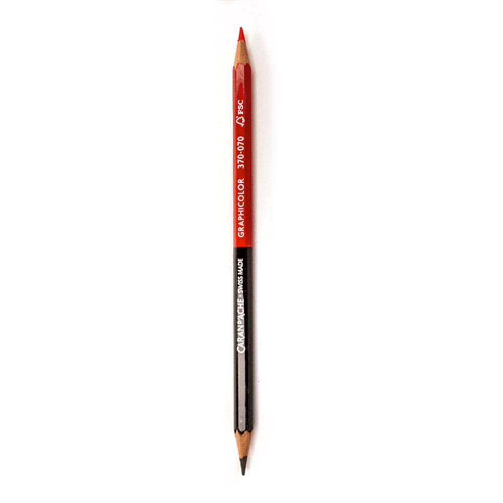 Caran d'Ache GraphiColor Kalem Çift Taraflı (Siyah & Kırmızı) 370-070