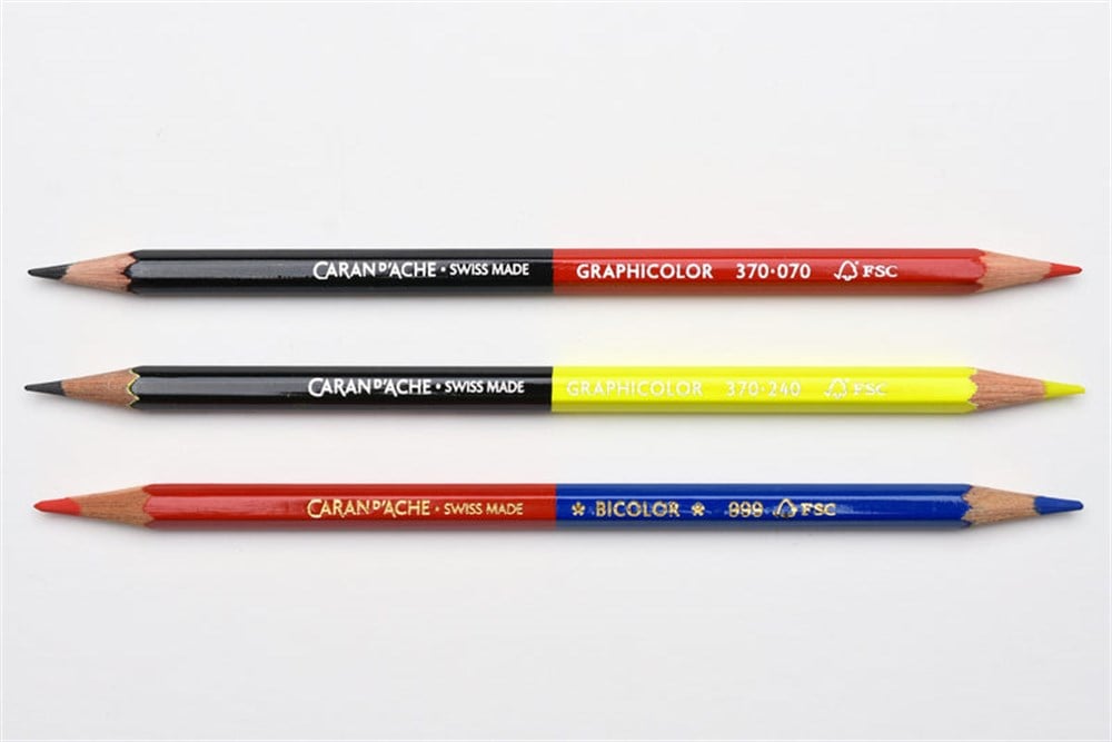 Caran d'Ache GraphiColor Kalem Çift Taraflı - Lacivert & Kırmızı 