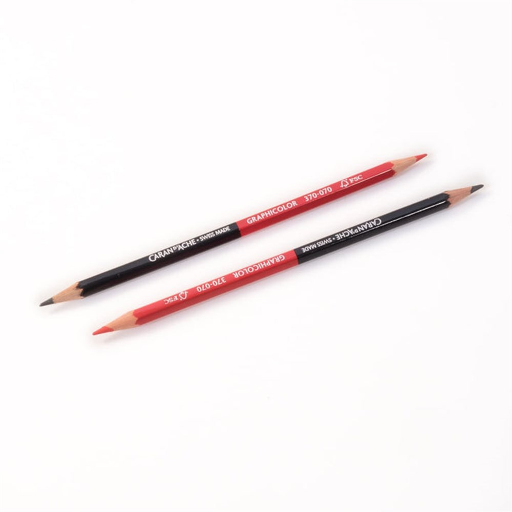 Caran d'Ache GraphiColor Kalem Çift Taraflı (Siyah & Kırmızı) 370-070
