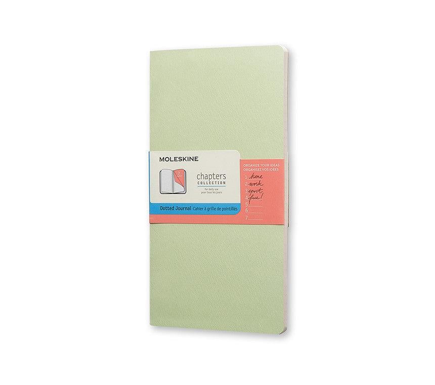 Moleskine Açık Dikiş Chapters Collection Dot (Noktalı) Defter 96 Sayfa Açık Yeşil Small 7.5 x 14 cm