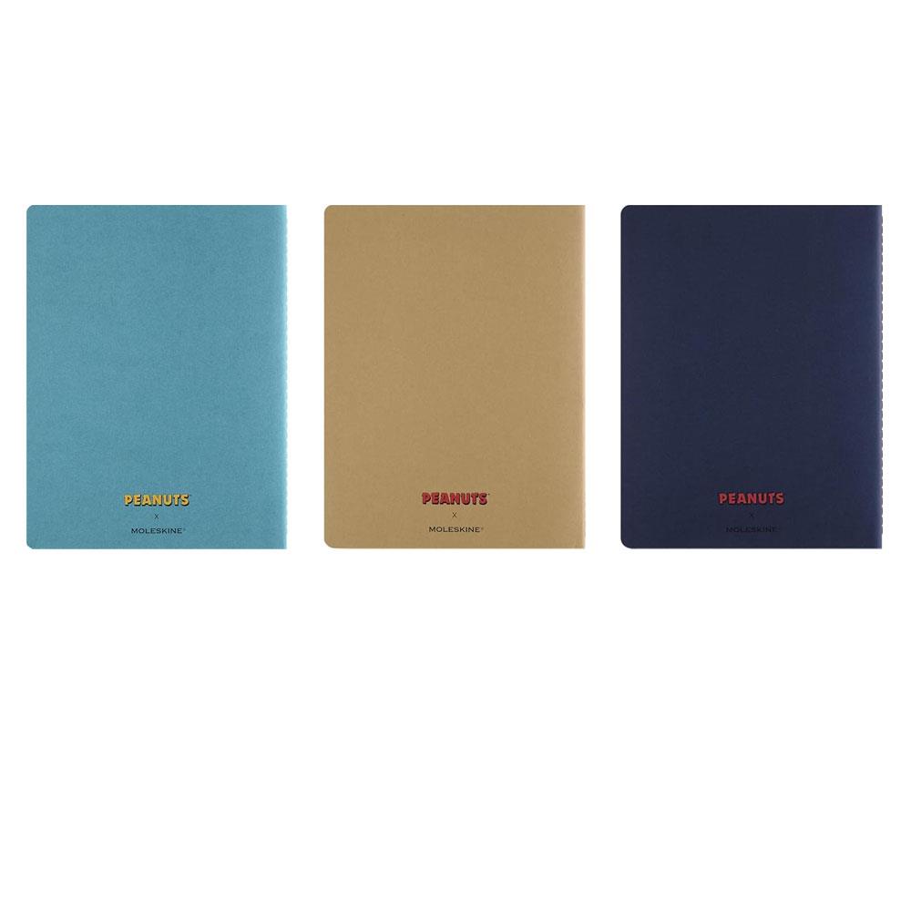 Moleskine 2025 Limited Edition Peanuts Cahier Journals Yumuşak Kapak 19x25 Çizgili Defter 3lü Set