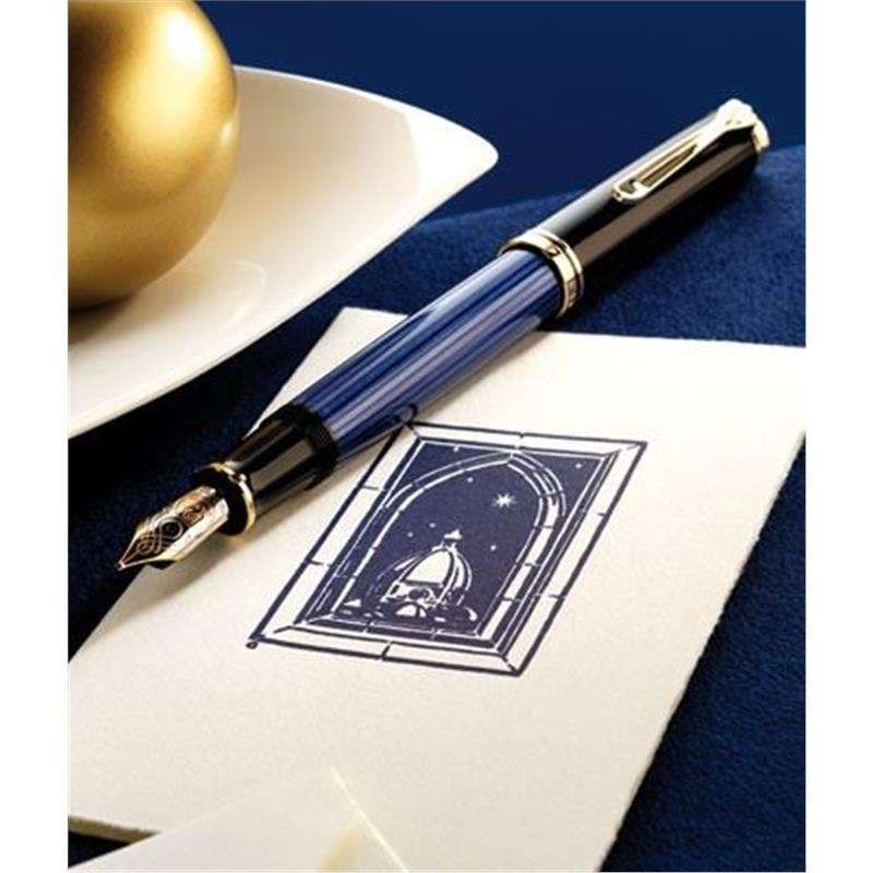 Pelikan Souveran Series M400 Blue Black Dolma Kalem EF Uç