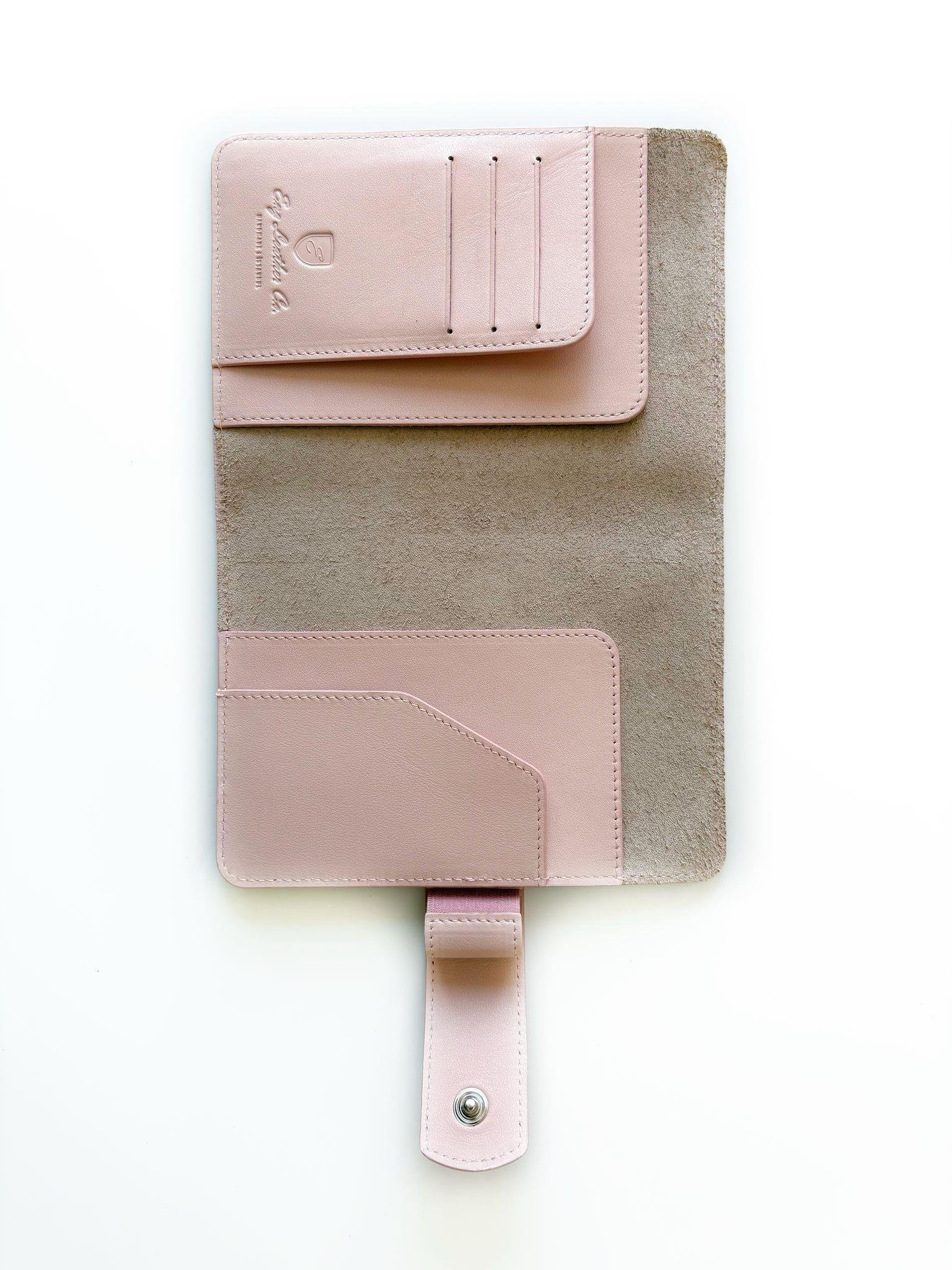 Eng Leather A6 Ebatlı Deri Defter Kılıfı ve Organizer - Baby Pink