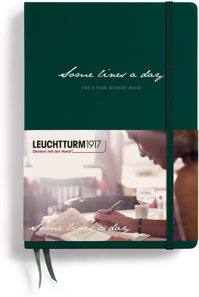 Leuchtturm1917 Some Lines A Day 5 Year Diary Defter Orman Yeşili 370346
